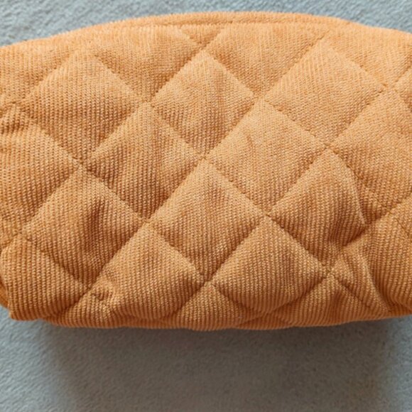 1 Sézane mustard yellow cosmetic makeup travel bag - Picture 4 of 4